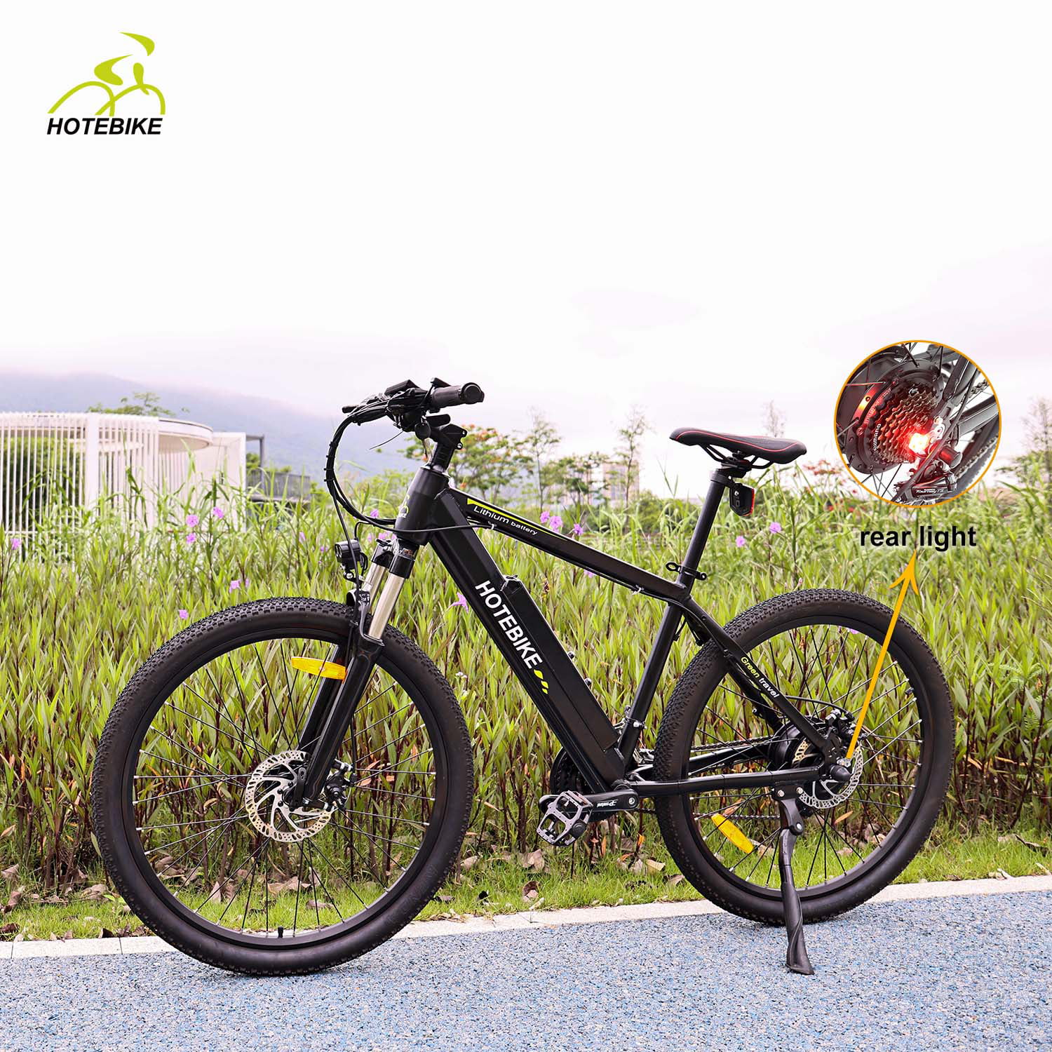 HOTEBIKE 27.5 inch City Electric Bicycle 48V 500W Removable Hidden 48V 13AH Battery for Adults, Black