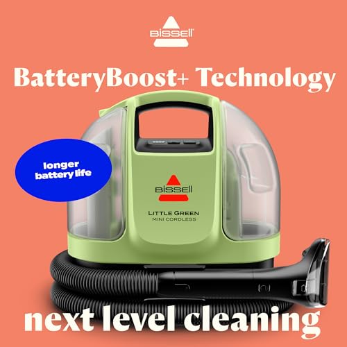 BISSELL Little Green Mini Cordless Portable Carpet and Upholstery Deep Cleaner, Car/Auto Detailer