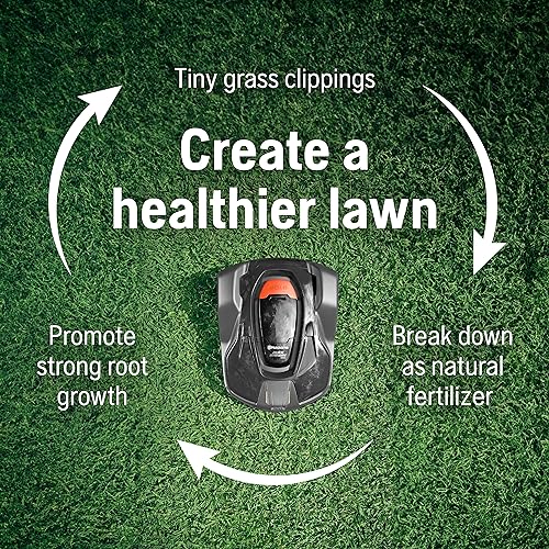 Husqvarna 410iQ Automower Robotic Mower, 0.5 Acre Mowing Capacity, Wire Free Robot Lawn Mower with Charging Station