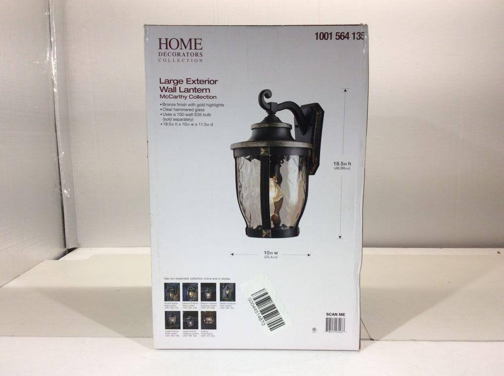Home Decorators Collection Mccarthy 1-Light Bronze Outdoor Wall Mount