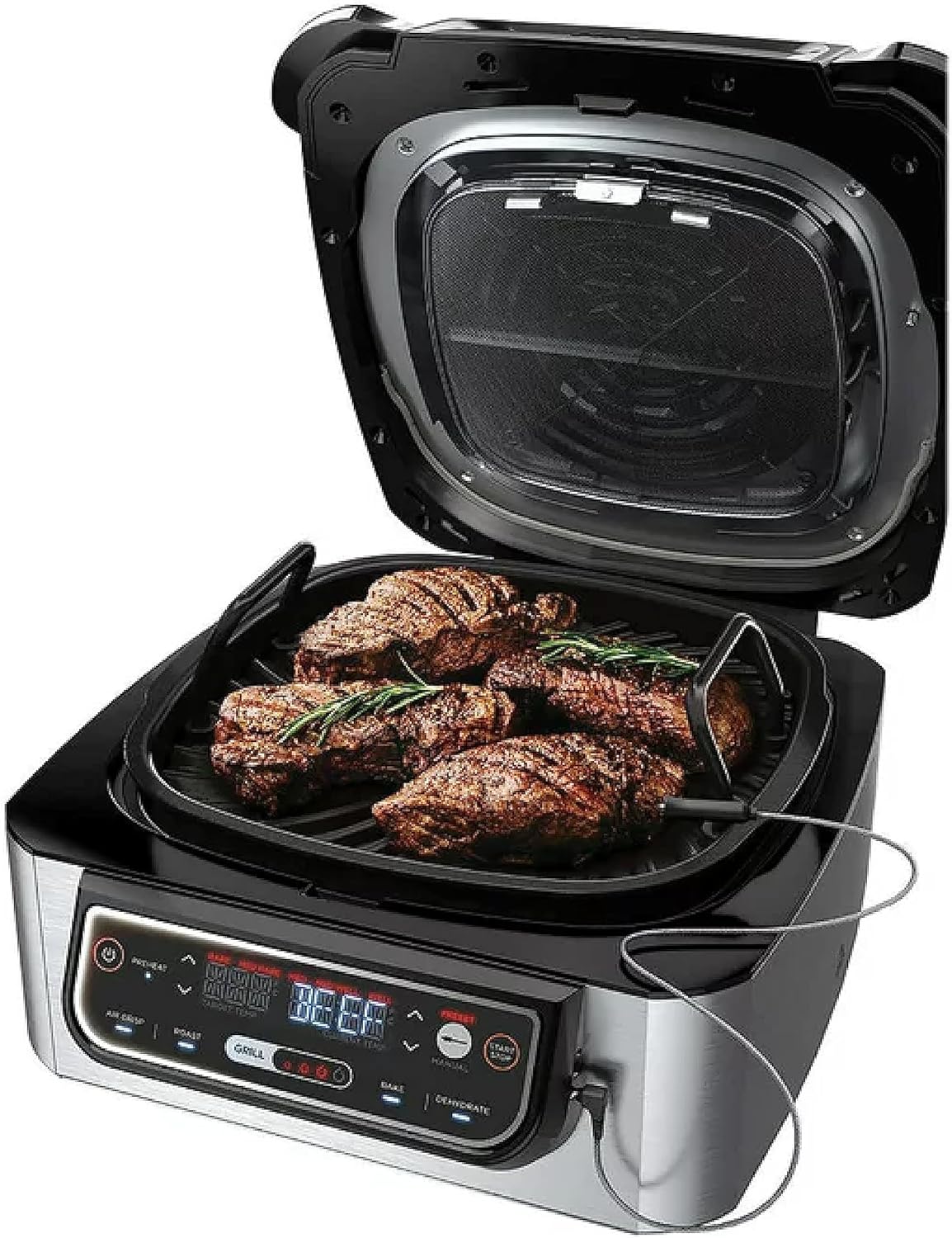 Ninja Foodi 5-in-1 Indoor Grill w/ 4-Quart Air Fryer with Roast, Bake, Dehydrate - Smart Home Appliances