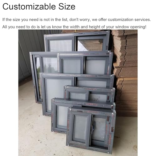 Basement Window, 30 29 28 27 26 25 24 23 22 21 20 Inch Large Mobile Home Windows Replacement with Tempered Glass & Screen