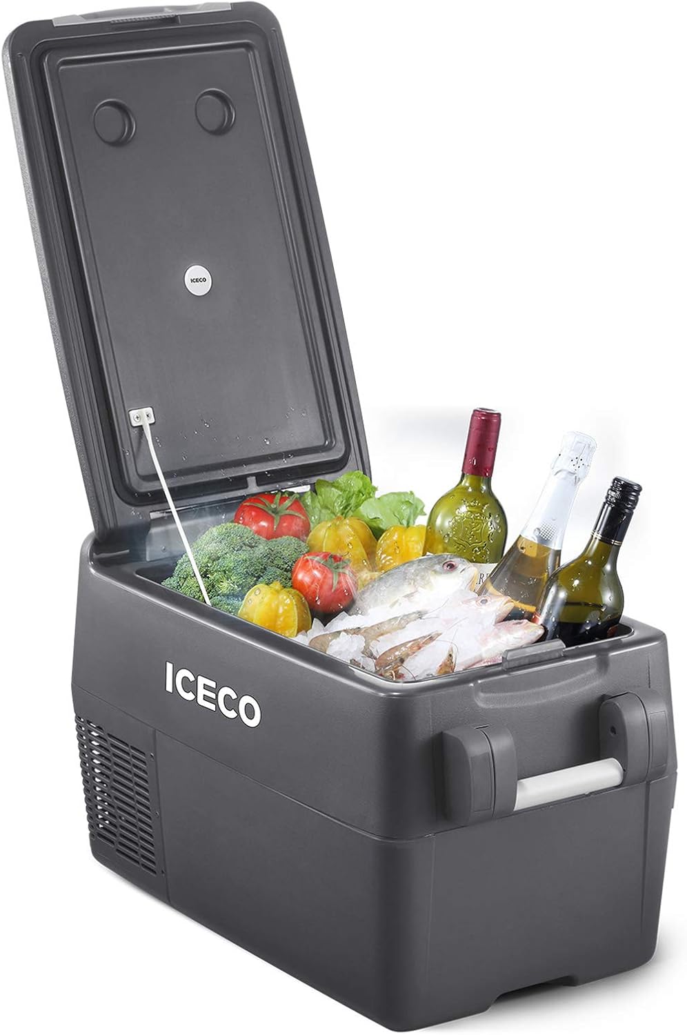 ICECO JP30 Portable Refrigerator, 12V Car Fridge Freezer, 31 Liters Compact Refrigerator with Secop Compressor, for Car & Home Use, 0℉～50℉, DC 12/24V