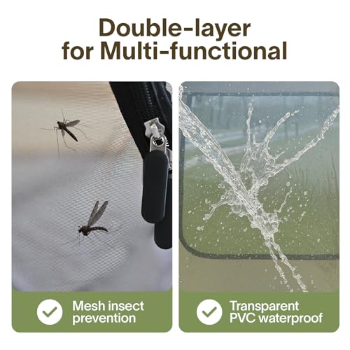 Alvantor Screen House Gazebo, 6-10-15 Person Pop Up Igloo Screened Canopy Tent with Mosquito Netting Sides