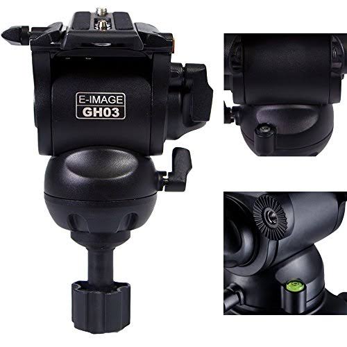 E Image EG03A2 2 Stage Aluminum Tripod Black