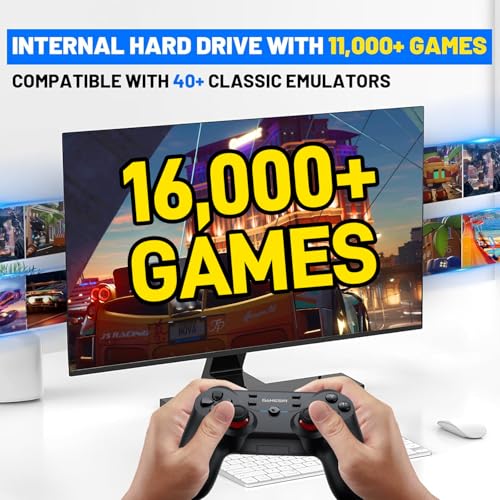 Kinhank Super Console X5 PRO Retro Game Console with 16000+Games,Emulator Console with Game&TV System,Rock Chip RK3588S,8K UHD Output,BT 5.0,SATA 3.1