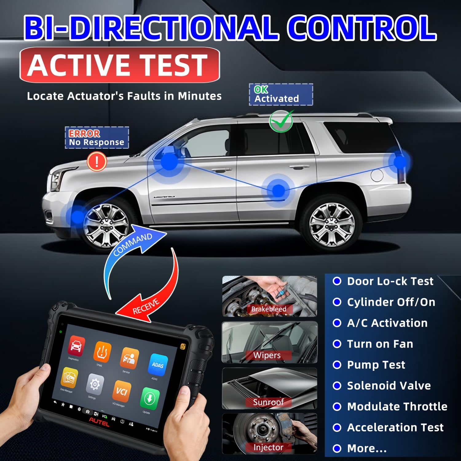 Autel Scanner MaxiSys MS906 Pro-TS 2024 Top TPMS Programming Tool, Up of MS906 Pro MS906TS MS906BT MK908 MK900 MX900
