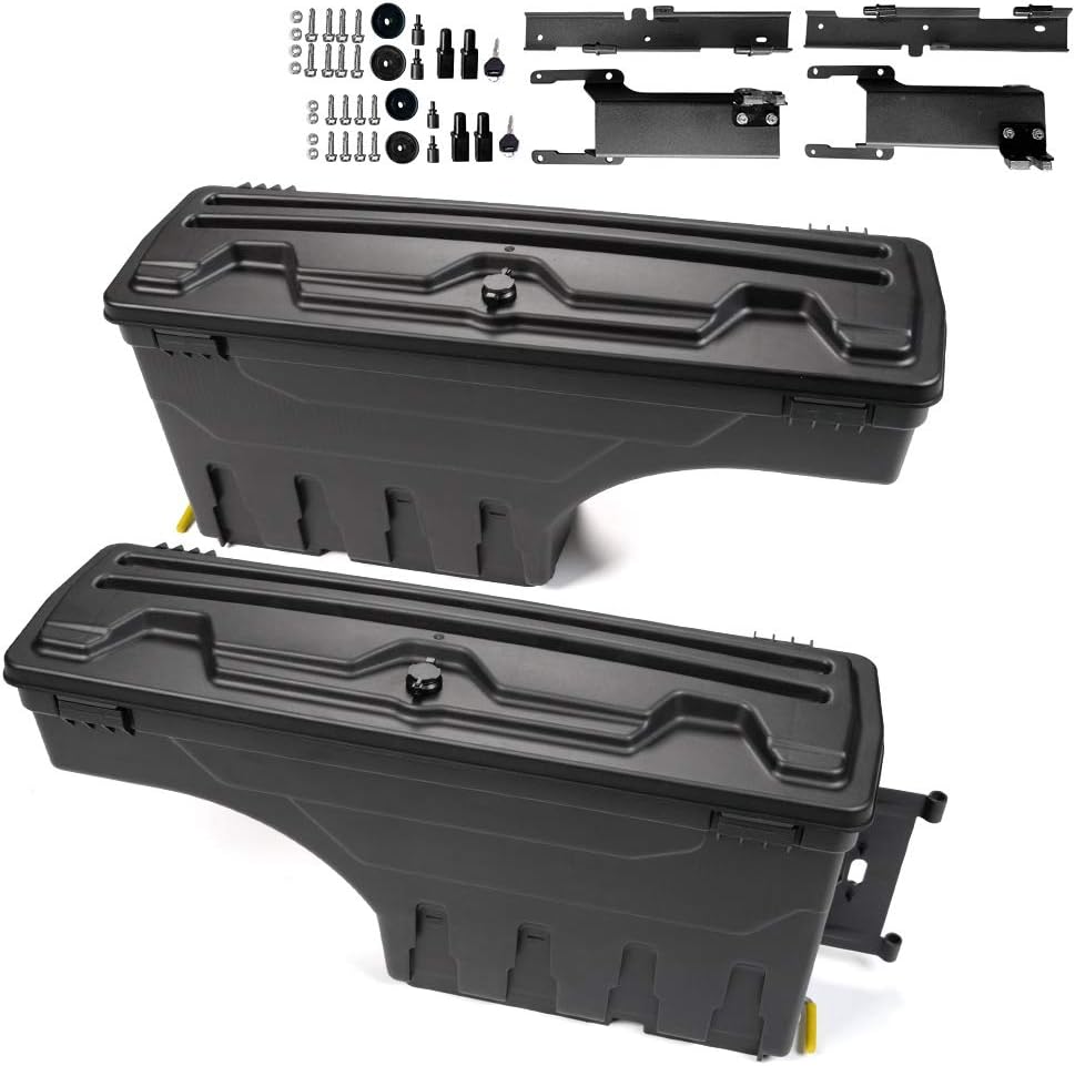 Lockable Storage Box Case Compatible For Ford F150 F-150 2015 2016 2017 2018 2019 Truck Bed Toolbox Rear Right Passenger Side
