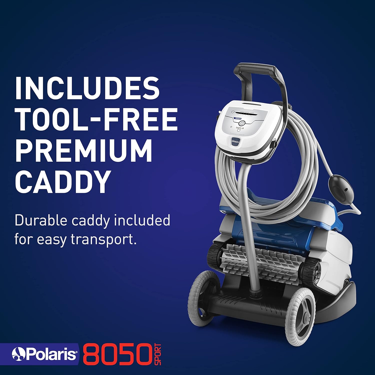Polaris 8050 Sport Robotic Pool Cleaner, Automatic Vacuum for InGround Pools up to 40ft