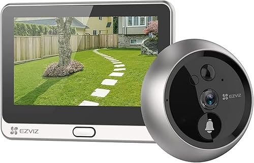 EZVIZ CP2 WLAN T&uuml;rspion mit 4,3-Zoll-Farbbildschirm, 2MP kabellose Video T&uuml;rklingel Kamera mit 146&deg; Weitwinkel und 2200mAh Akku, 2,4GHz