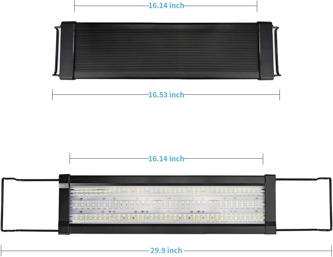 LUXCARE 40W Saltwater Aquarium Light with Full Spectrum LED