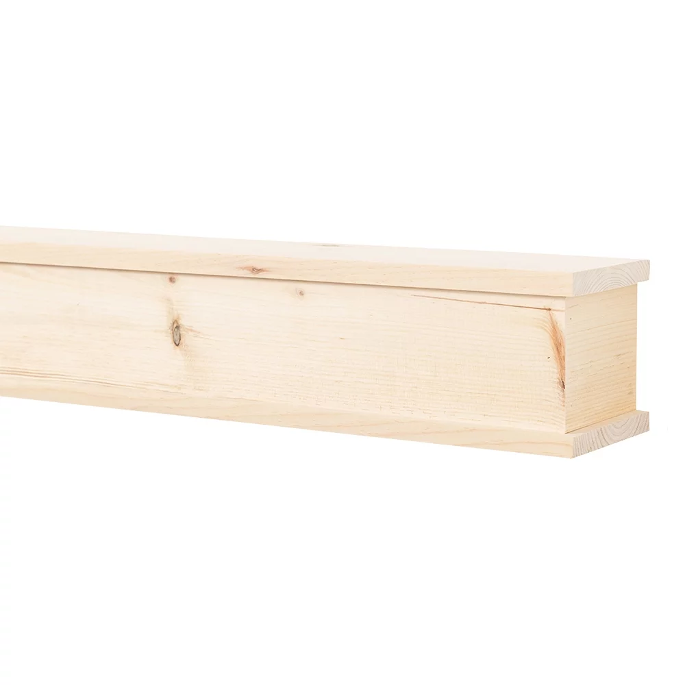 Modern Ember Cody 72 inch Floating Wood Fireplace Mantel Shelf - Ebony
