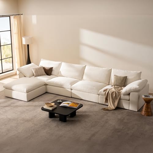 Cloud Couch Oversized Modular Sectional Sofa True Relax Comfy Couches Wide&Deep Seat Sofas for Living Room Metal Frame Furniture Sets
