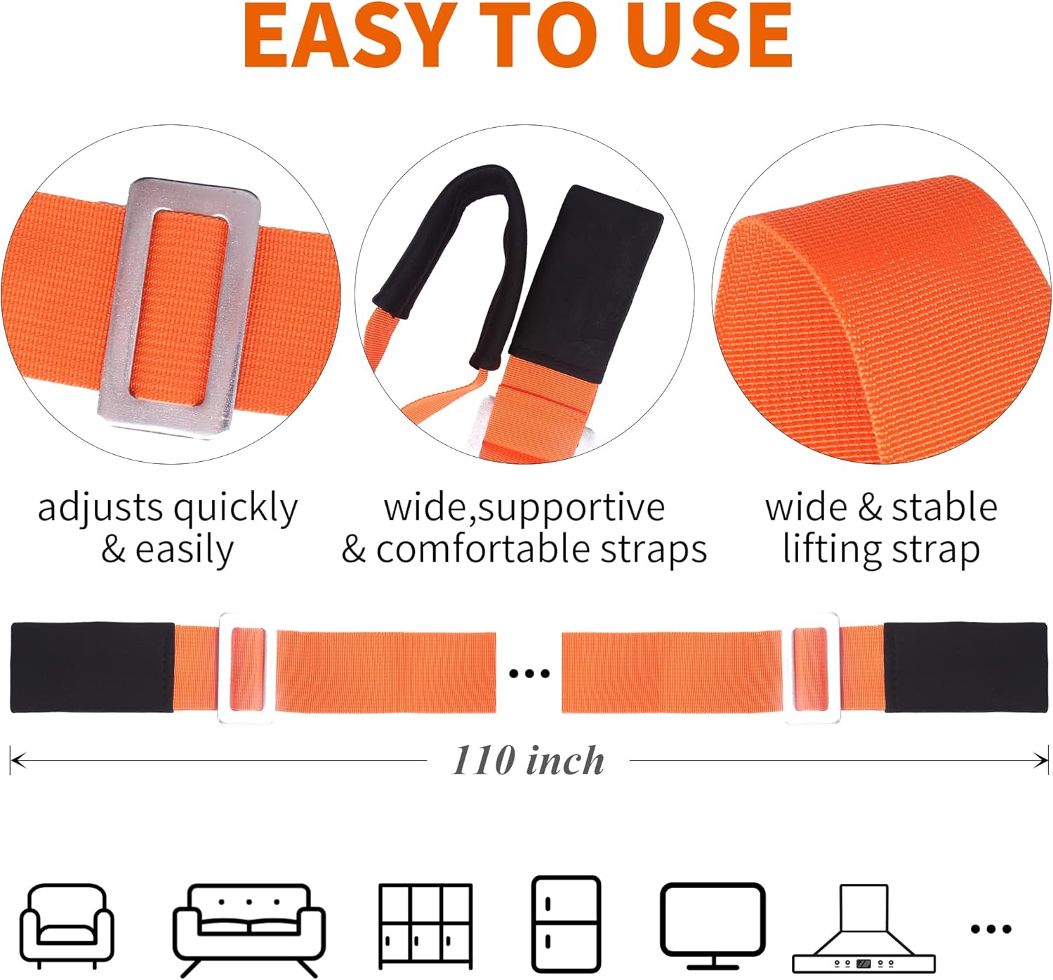 Moving Straps, YTTAO Moving and Lifting Straps, Moving Straps Lifting Shoulder 2 Person, Straps for Moving Refrigerator. Carrying for Furniture