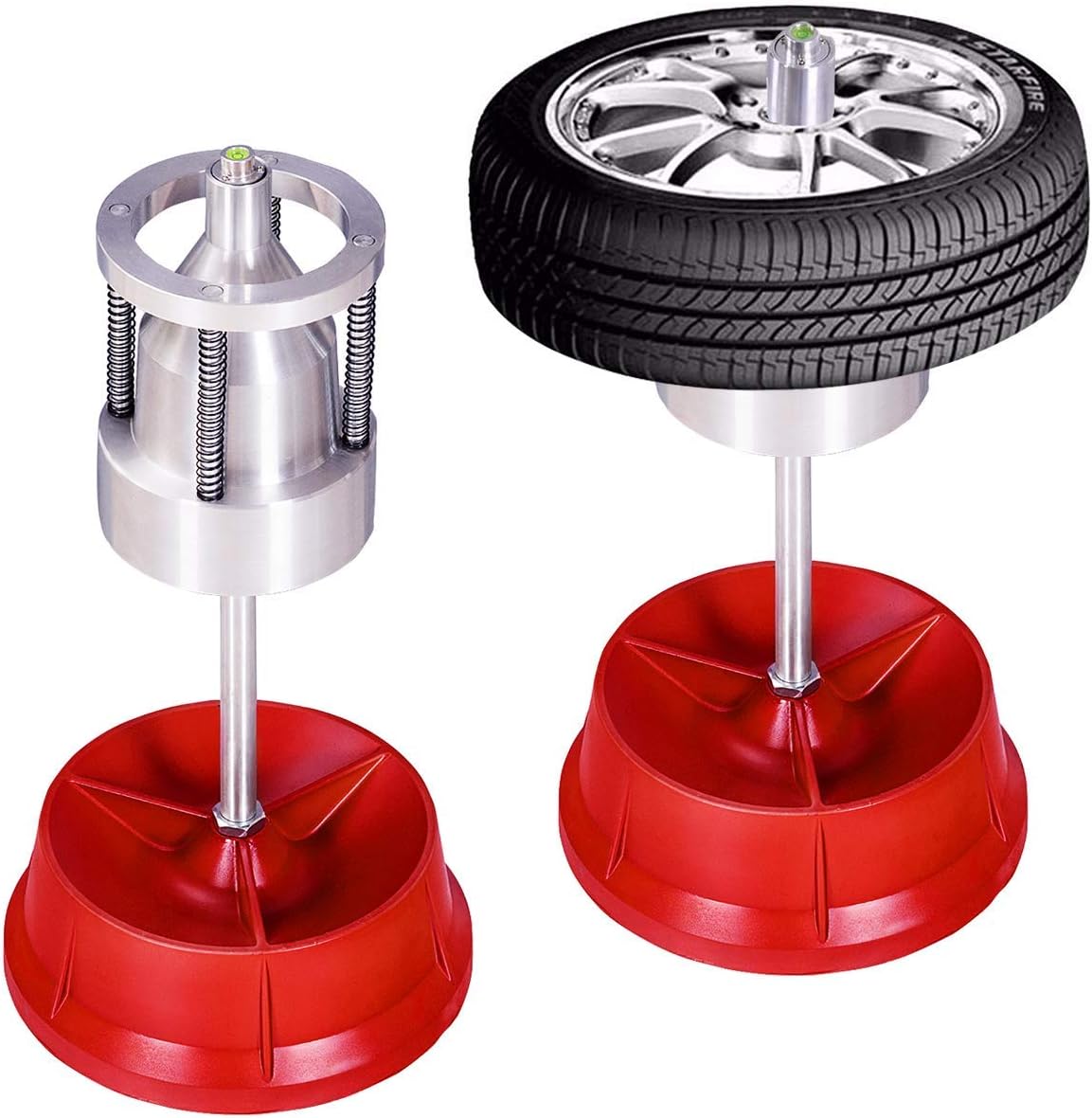 Qiilu Wheel Alignment & Balancing Tools, Bubble Wheel Balancer Portable Hubs Wheel Tire Balancer Heavy Duty Rim for Cars Truck