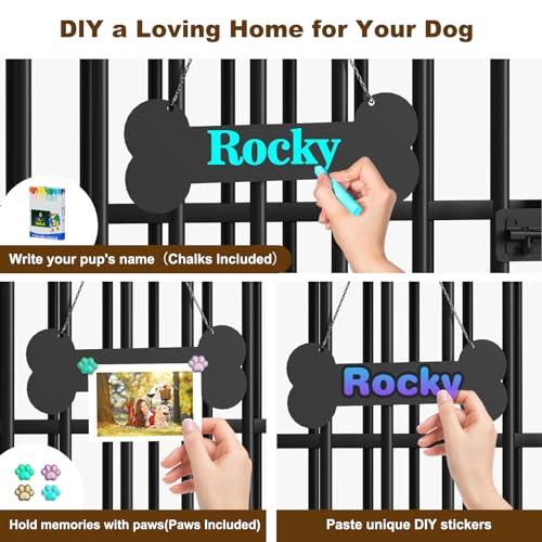 Easycom 41" Dog Crate Furniture Foldable, No Assembly Decorative Dog Kennel Indoor, Dog Crates for Large Dogs