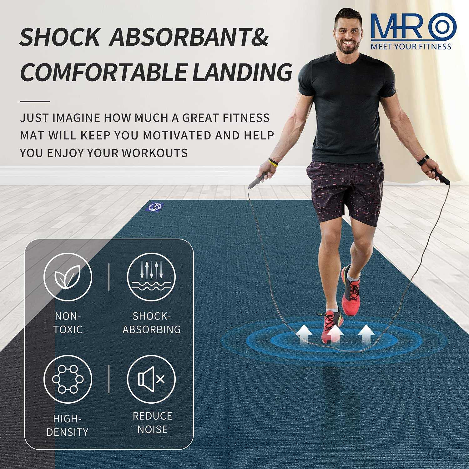 Extra Large Exercise Mat Workout Mats for Home Gym Flooring - Sports Supplies Online Store