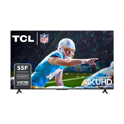 TCL 55-Inch Class S5 UHD 4K LED Smart TV with Fire TV (55S551F, 2024 Model), Dolby Vision, HDR PRO+, Dolby Atmos, Alexa Built-in with Voice Remote