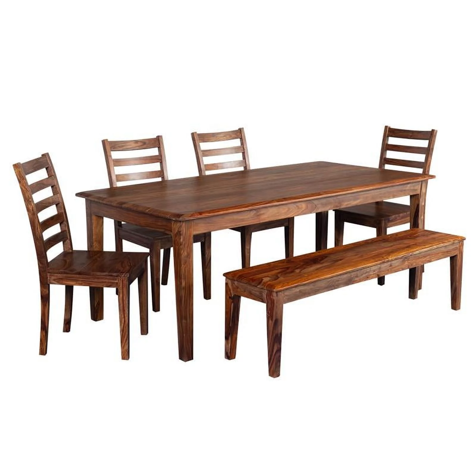 Hawthorne Collections Sonora Solid Sheesham Wood Dining Table - Brown