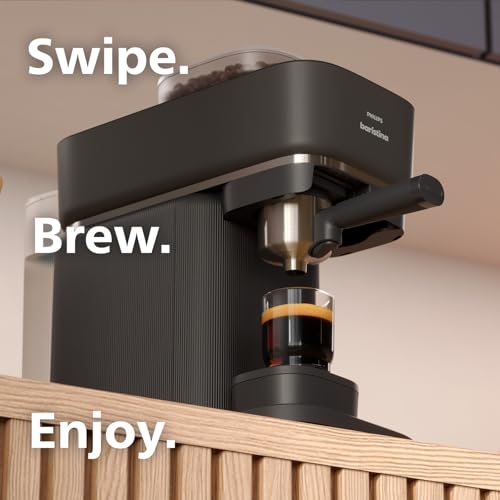 Philips Baristina Espresso Machine+Milk Frother Bundle. Real espresso. Compact coffee machine, portafilter, grinder