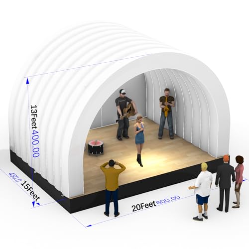 Inflatable Event Stage Tent includes a 950W Blower，Inflatable Stage Elevate Your Occasions with Style and Convenience,Inflatable Stage Cover