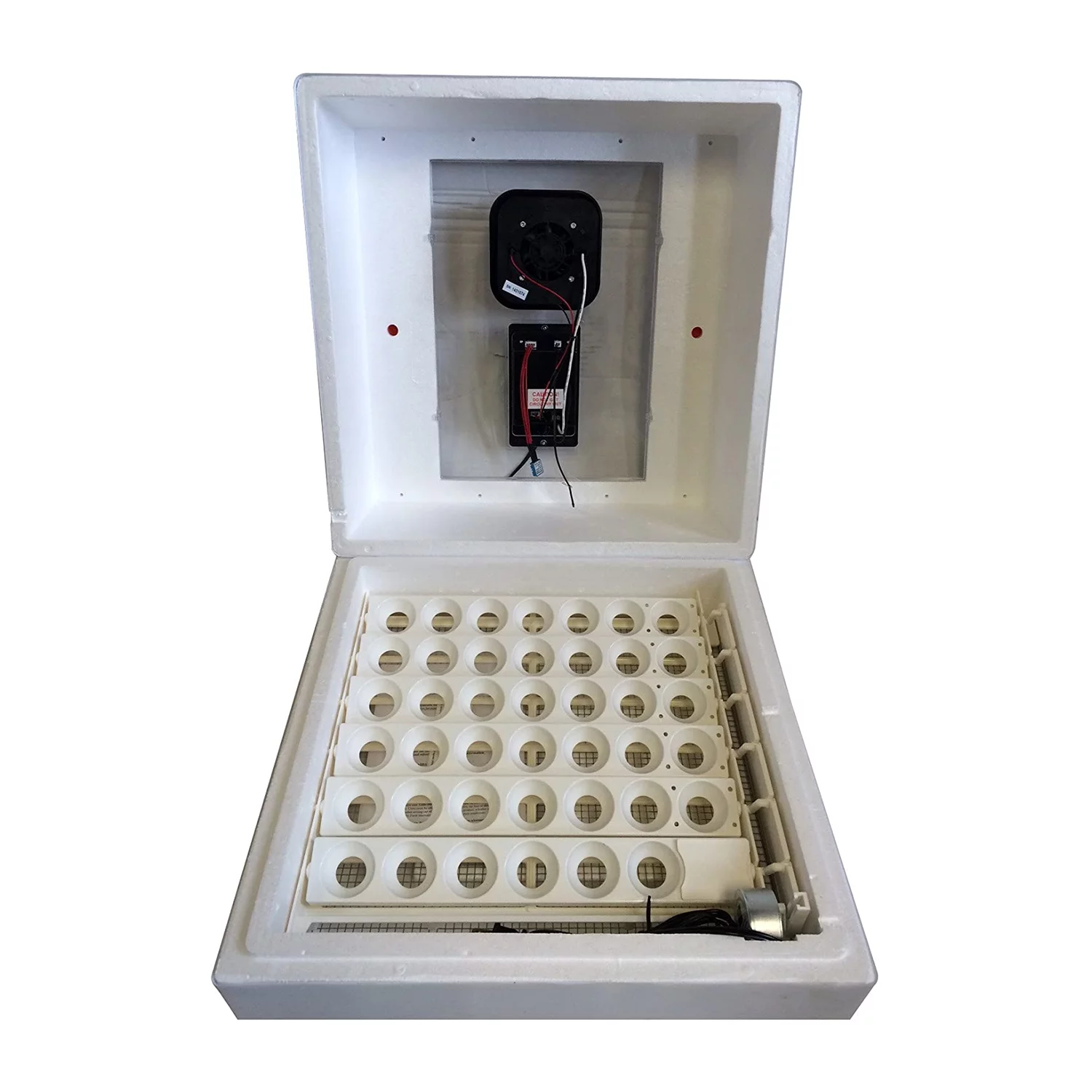 Farm Innovators Heated Digital Circulated Air Incubator with Egg Turner, White - Radiant Selections