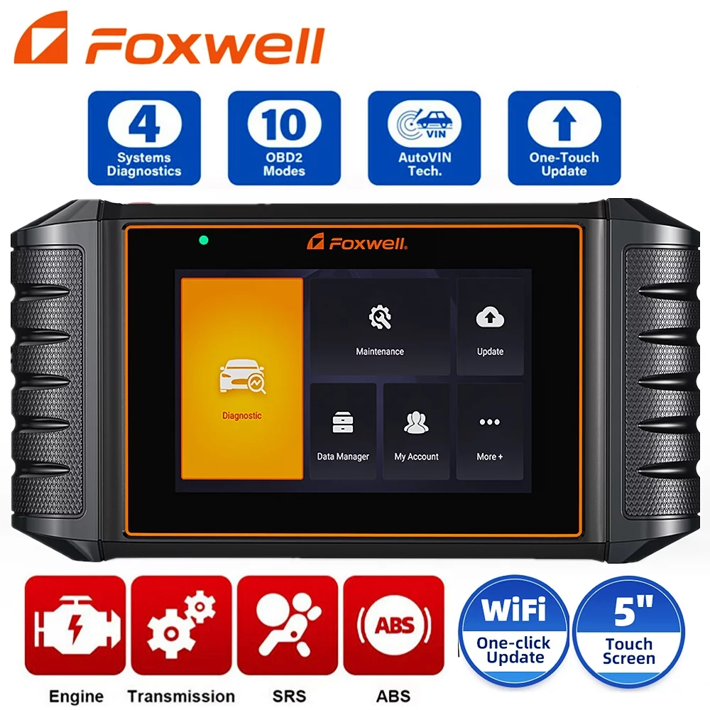 Foxwell NT706 OBD2 Scanner ABS SRS Engine Scan Tool Car Code Reader Automotive Diagnostic Tool - Curated Treasures Market
