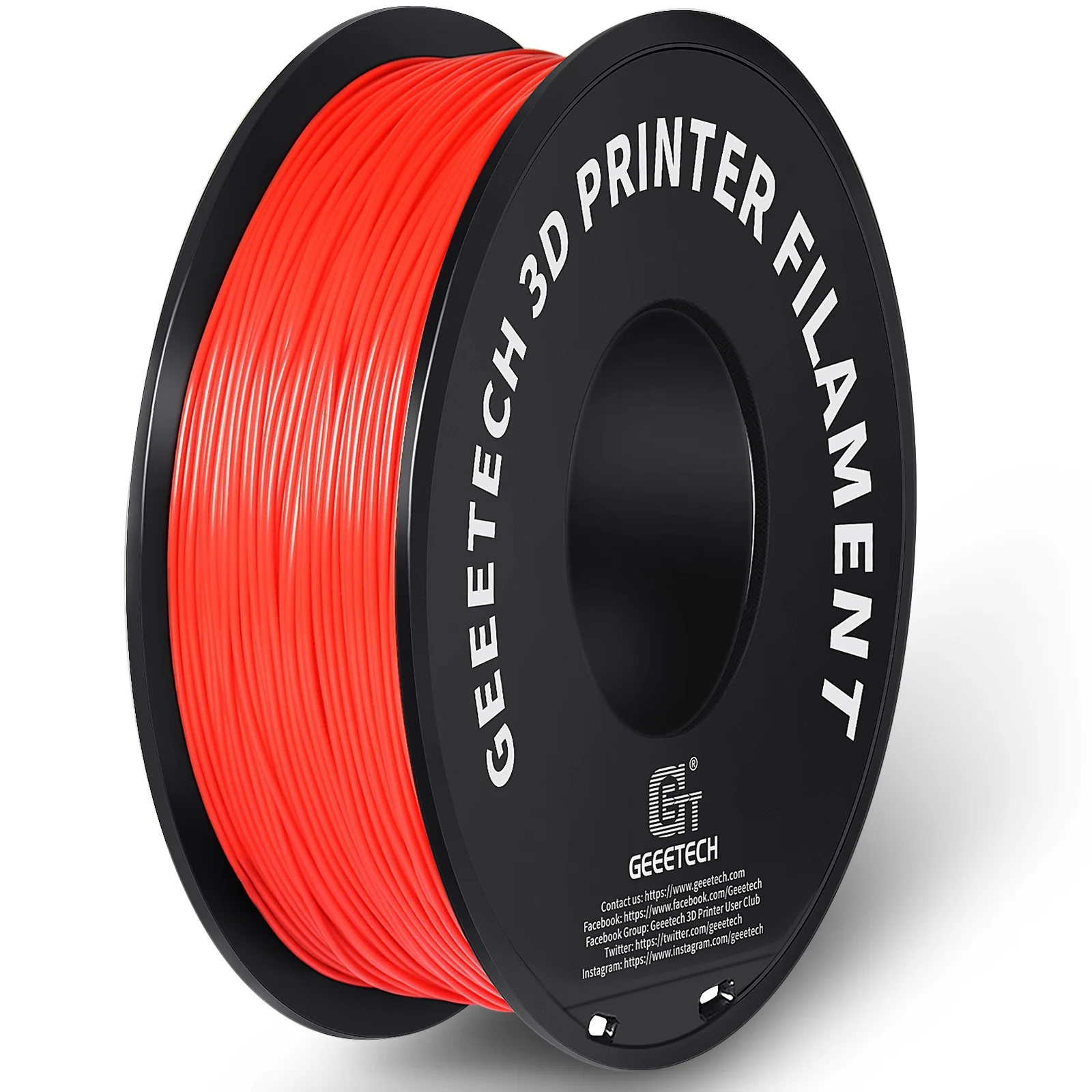 Geeetech 5pcs red 1.75mmPLA 3D Printer Filament , Dimensional Accuracy +/-0.03mm, 5kg (11lbs) , 1080 Feet （330m）per Roll, Fit for Most 3D FDM Printer