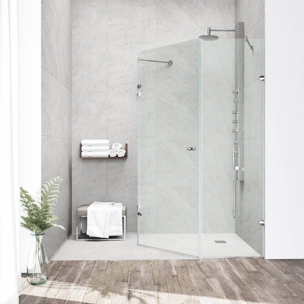 Vigo VG6061BNCL40 Verona Frameless Neo-Angle Shower Enclosure