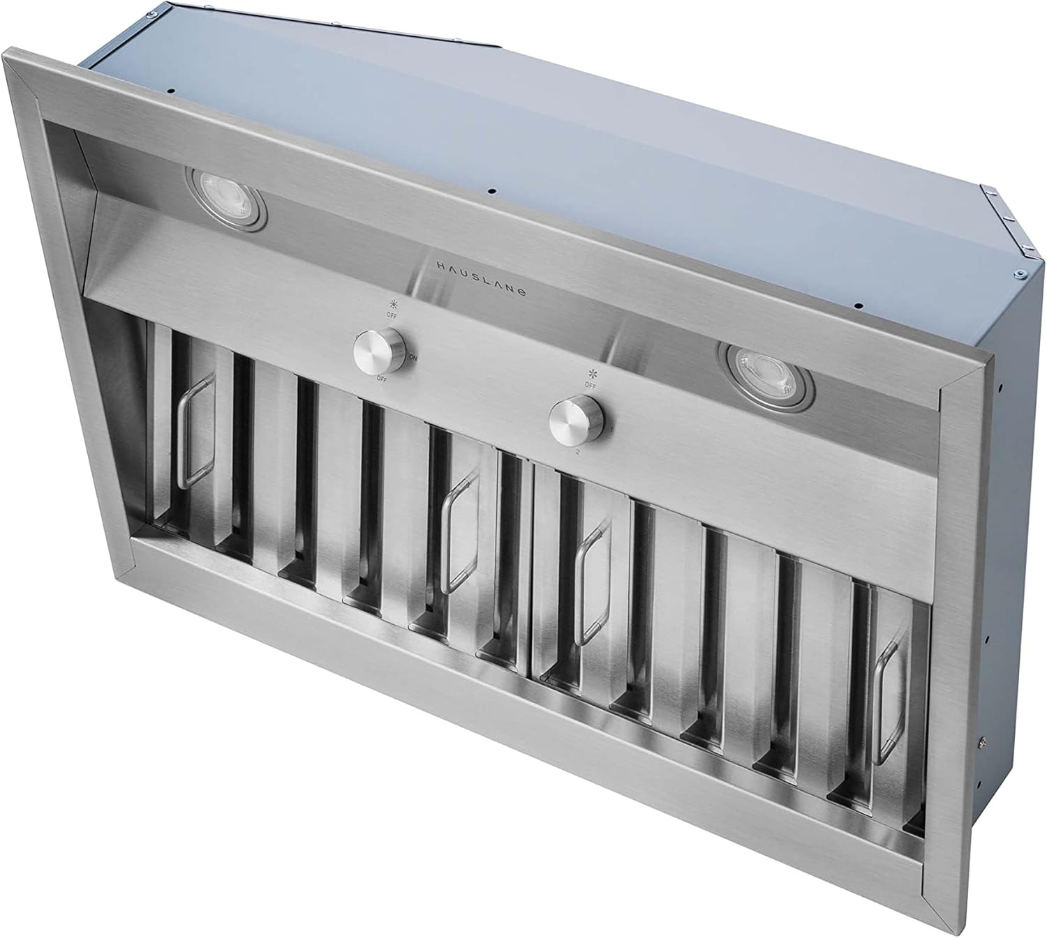 Hauslane | Pro-Style 30” IN-R200 Built-In Range Hood, 18.5” Deep | Low Noise Performance | Contemporary Design, Full-Size Handles