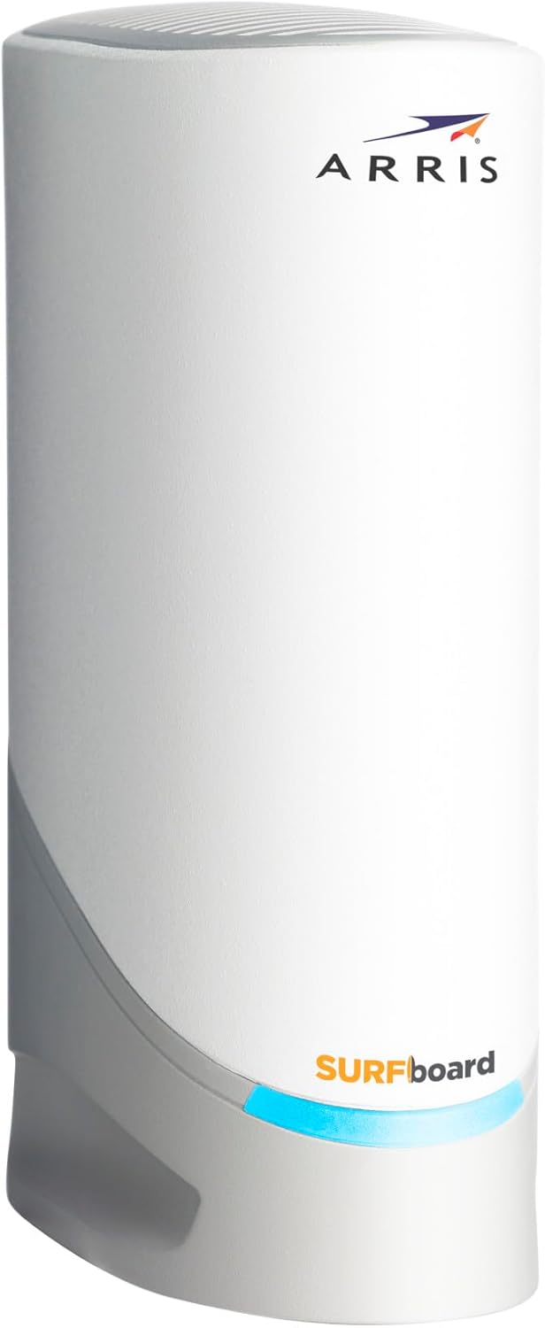 ARRIS S33 DOCSIS 3.1 White Cable Modem | 2.5 Gbps Max Internet Speeds | 2.5 & 1 Gbps Ports | 4 OFDM Channels | Compatible with Xfinity, Cox