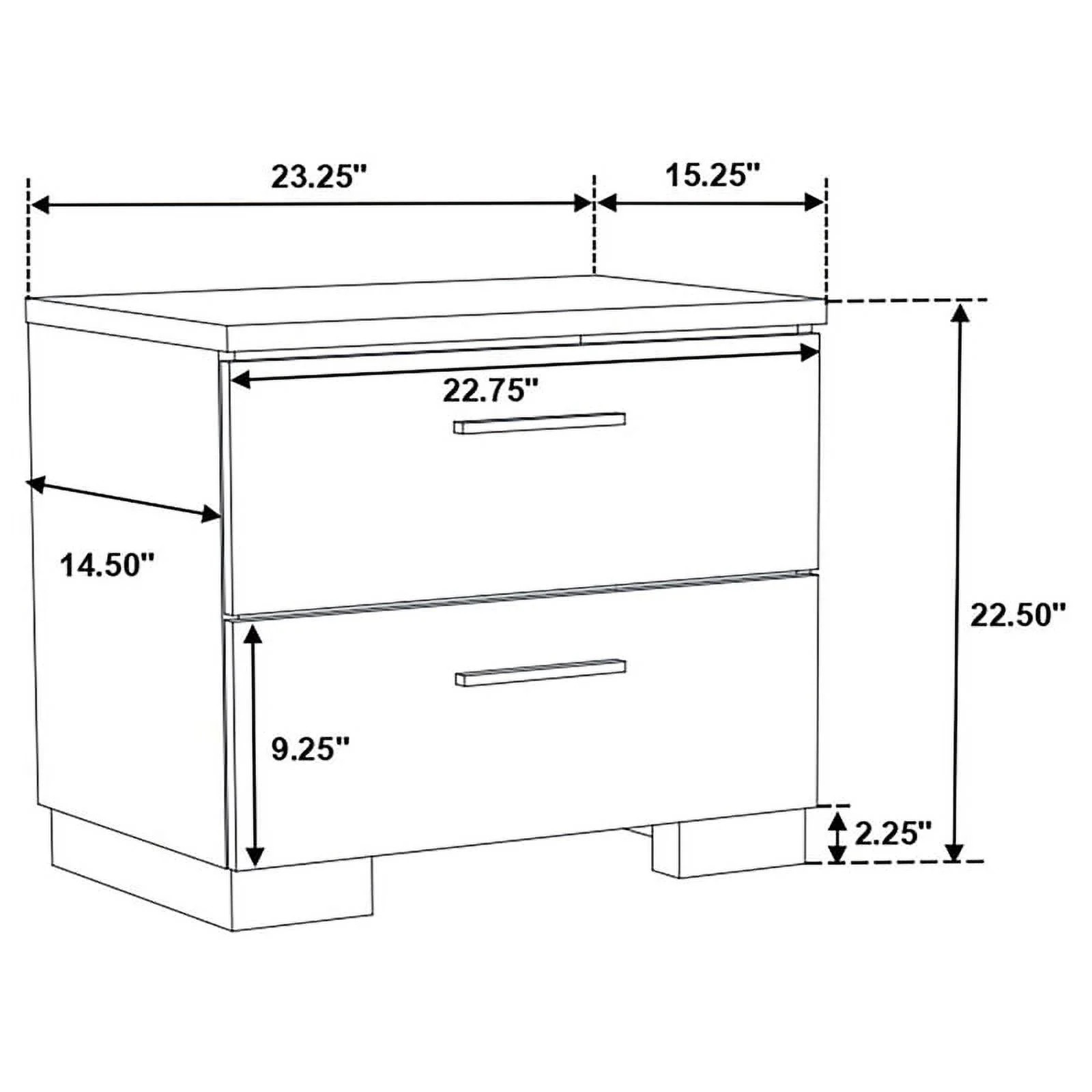 Pemberly Row 4-Piece Modern Wood Eastern King Bedroom Set in Glossy White