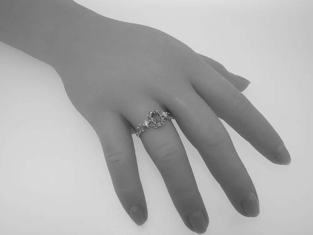 LBG British Made 9k Yellow Gold Natural Emerald & Diamond Womens Engagement Ring - 33 size options - Size 8.5