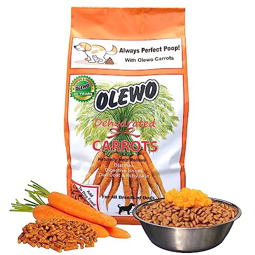 Olewo Original Carrots for Dogs ?Fiber for Dog Stool Hardener, Dog Food Toppers for Picky Eaters, Skin & Coat Support, Multivitamin for Dogs