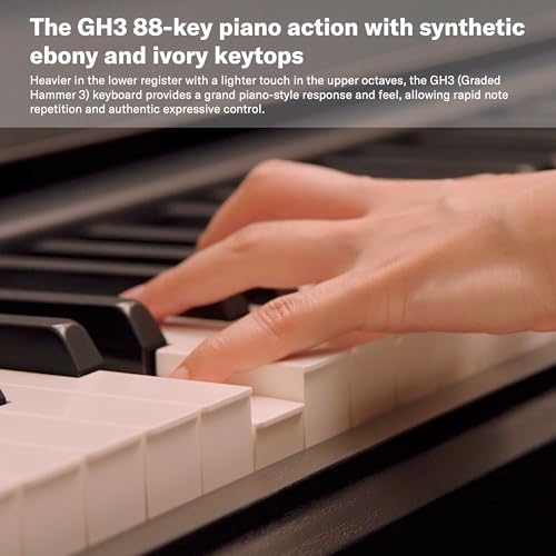 Yamaha Arius, 88-Key Weighted Action Digital Beginner and Intermediate Players, Dynamic Response, Grand Piano Sound, 3-Pedal Unit, Upright Design