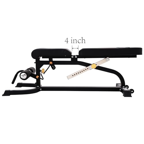 Altas Strength Adjustable Utility Bench Three Workout Stations In One Home Gym With Leg developer Preacher Curl Attachment Smith Machine Light