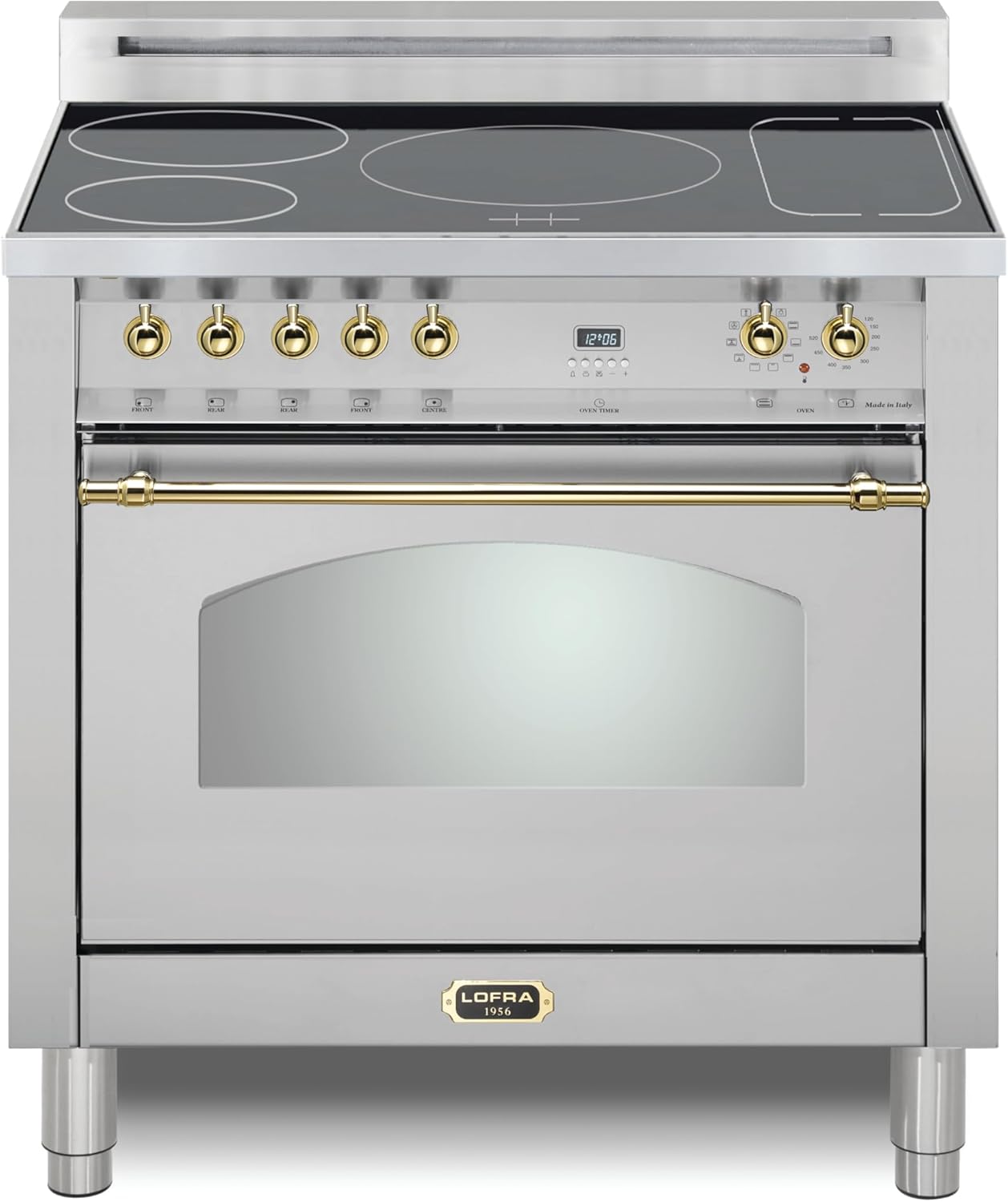 DolceVita Series 36 Inch Induction Freestanding Range Oven Stove, 5 Heating Zones,1 Bridge Zone, Power Boost, Convection, 9 Cooking Modes