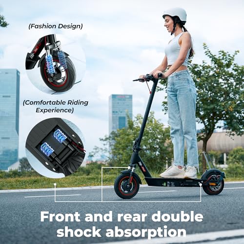 iScooter Electric Scooter Adults, 50/37 Miles Long Range,25/28 MPH Max Speed,750/800W Motor E Scooter Foldable with 10" Pneumatic Tires, Turn Signals
