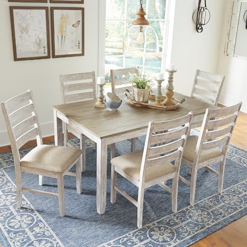 Signature Design by Ashley Caitbrook Rustic 7 Piece Dining Set, Include Table and 6 Chairs, Gray