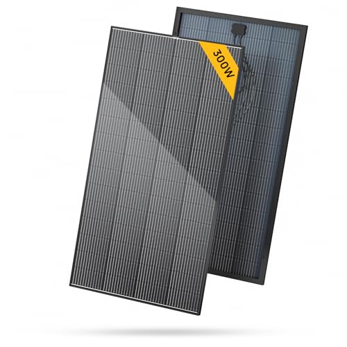 BougeRV 200 Watts Bifacial Solar Panel 10BB Cell, 23% High Conversion Rate