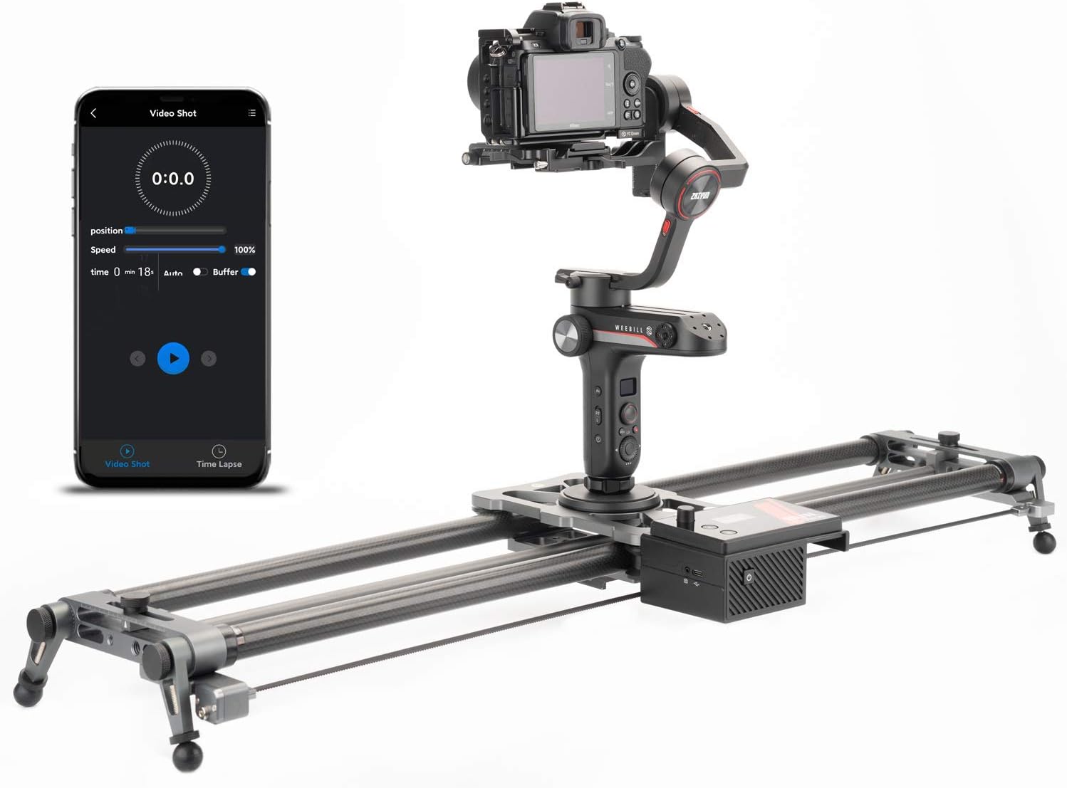 YC Onion Motorized Camera Slider 100cm/39'' with APP Control Carbon Fiber