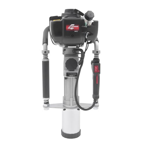 T Post Driver, 2 Stroke 32.6CC Gas Powered Pile Driver, Fence Post Driver Gasoline Piling, Handheld Pile Pounder for Farm Garden