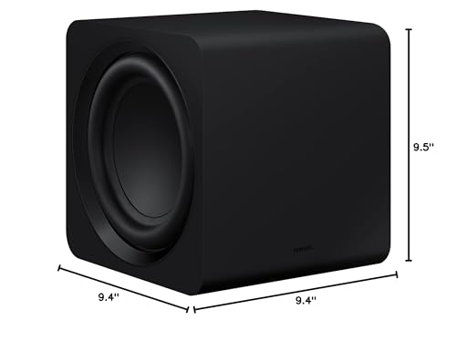 SAMSUNG SWA-W510 Subwoofer for S Series Soundbar with Powerful Bass, Wireless, Unibody Design, Compact 6.5" Size, 2022, Black
