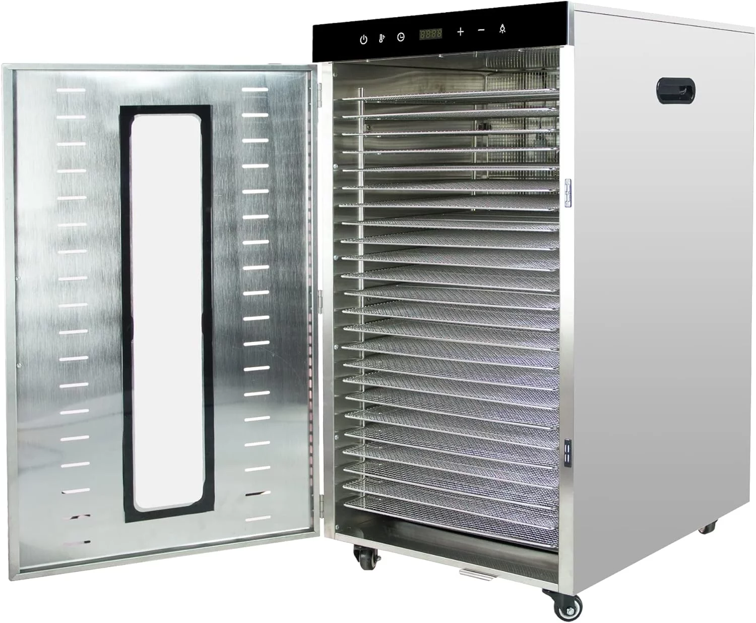 24 Trays  Dehydrator Machine For Jerky/Vegetables/Fruits/Meat/Dog Treats/Herbs, Stainless Steel, 2000W