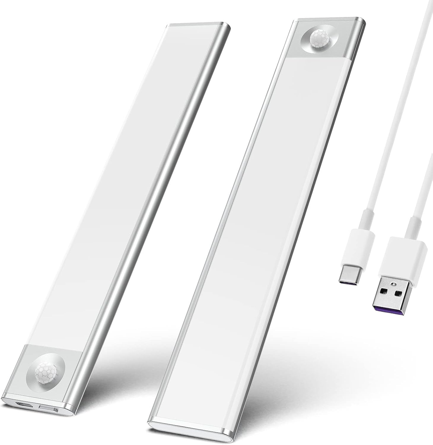 Under Cabinet Lights, 40 LED Motion Sensor Lights Wireless Kitchen Counter Lights USB Rechargeable Magnetic Lights Stick on Anywhere for Kitchen