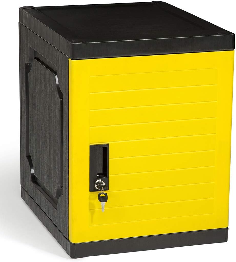 Jink Locker - Lockable Storage Cabinet with Keys, 19” - Great Locking Storage Box Solution for Home, Garage, Office or Outdoor (Gray)