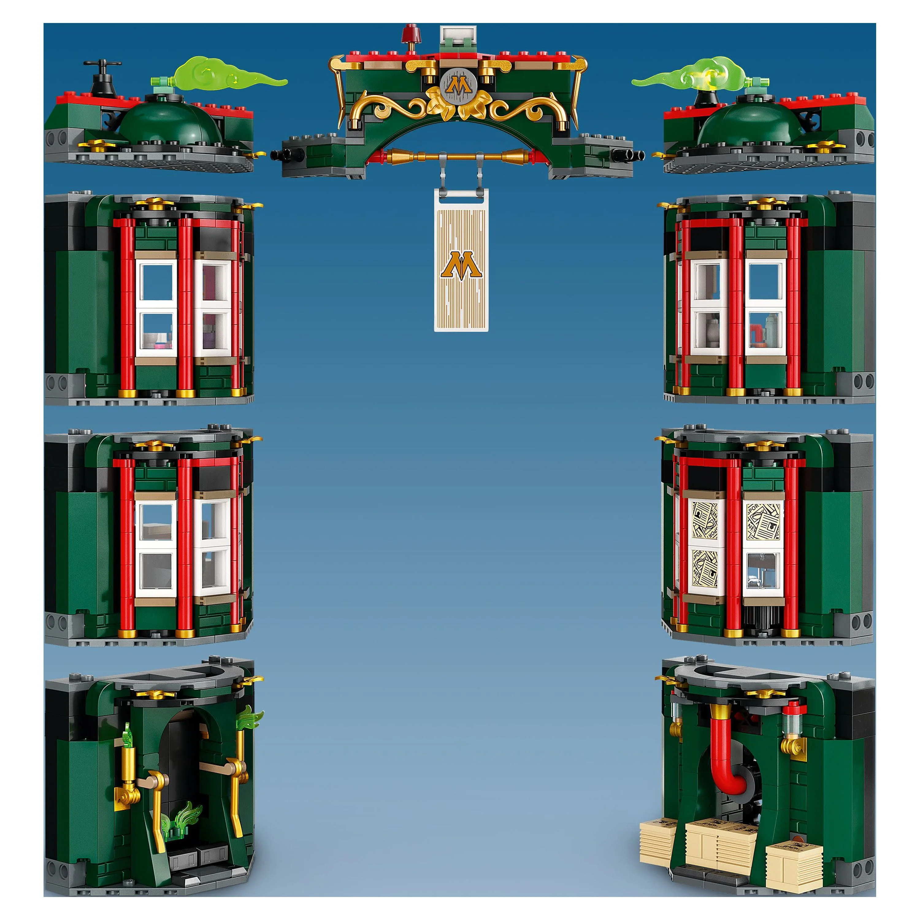 LEGO Harry Potter The Ministry of Magic 76403 Modular Model Building Toy with 12 Minifigures and Transformation Feature
