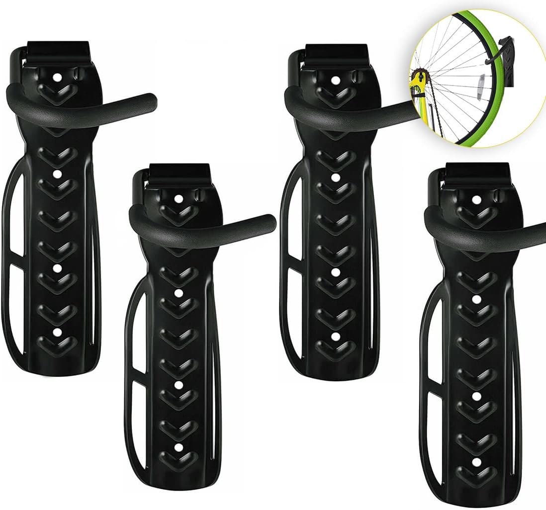 OXFIELD 4 Pack Bike Rack Garage Wall Mount Bike Storage Rack Bicycle Hangers Garage Bike Hooks