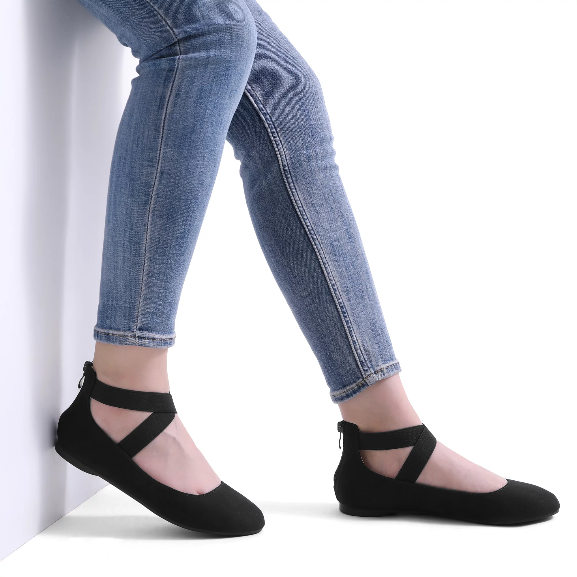 Dream Pairs Womens Ballet Flats Elastic Ankle Strap Mary Jane Slip On Shoes - Curated Treasures Market