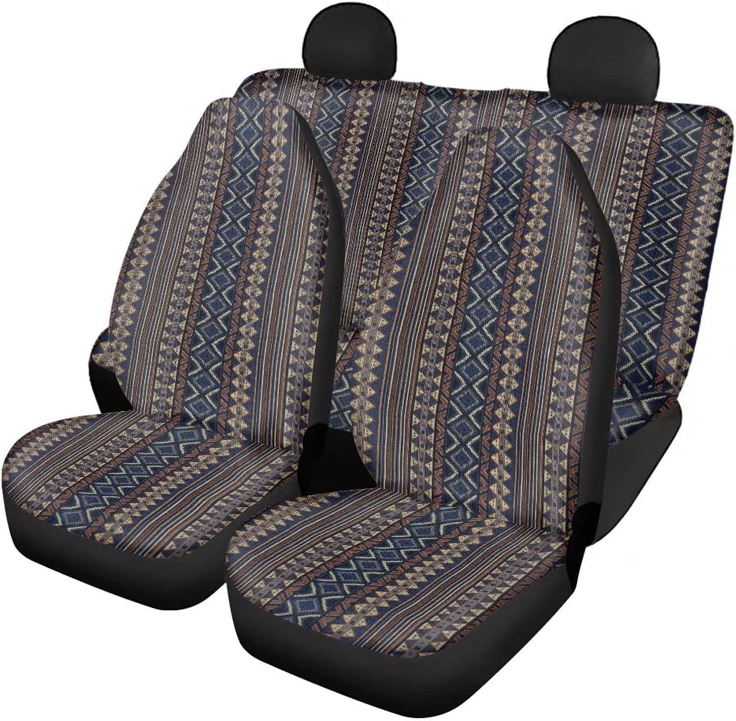 SEANATIVE Stretchy Car Seat Cover Camo Forest Deer Universal Car Interior Seat Cover Machine Washable Anti-Slip Front and Rear Bench Back Seat Cover